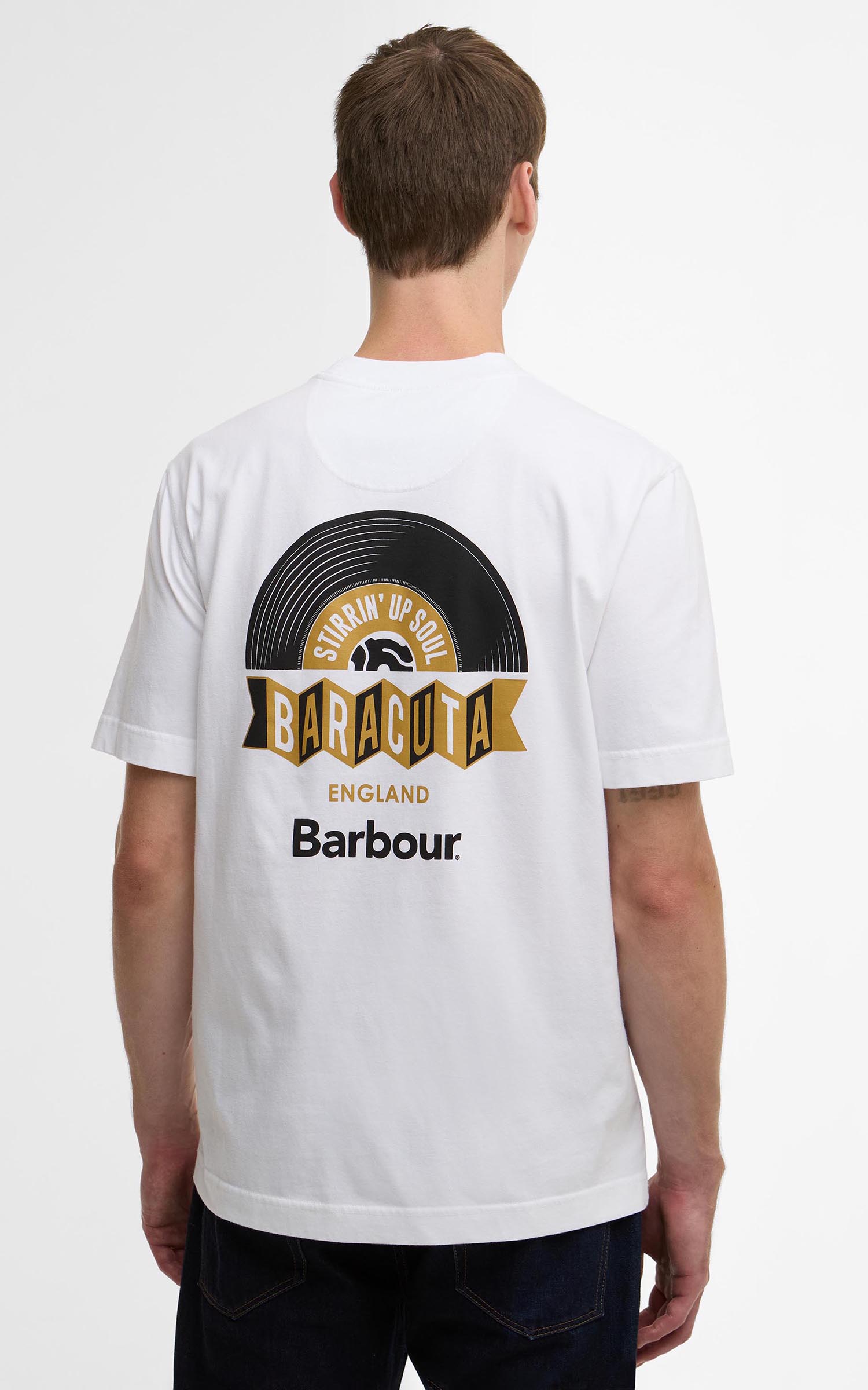 Barbour x Baracuta T-Shirt Vinyl Oversized White