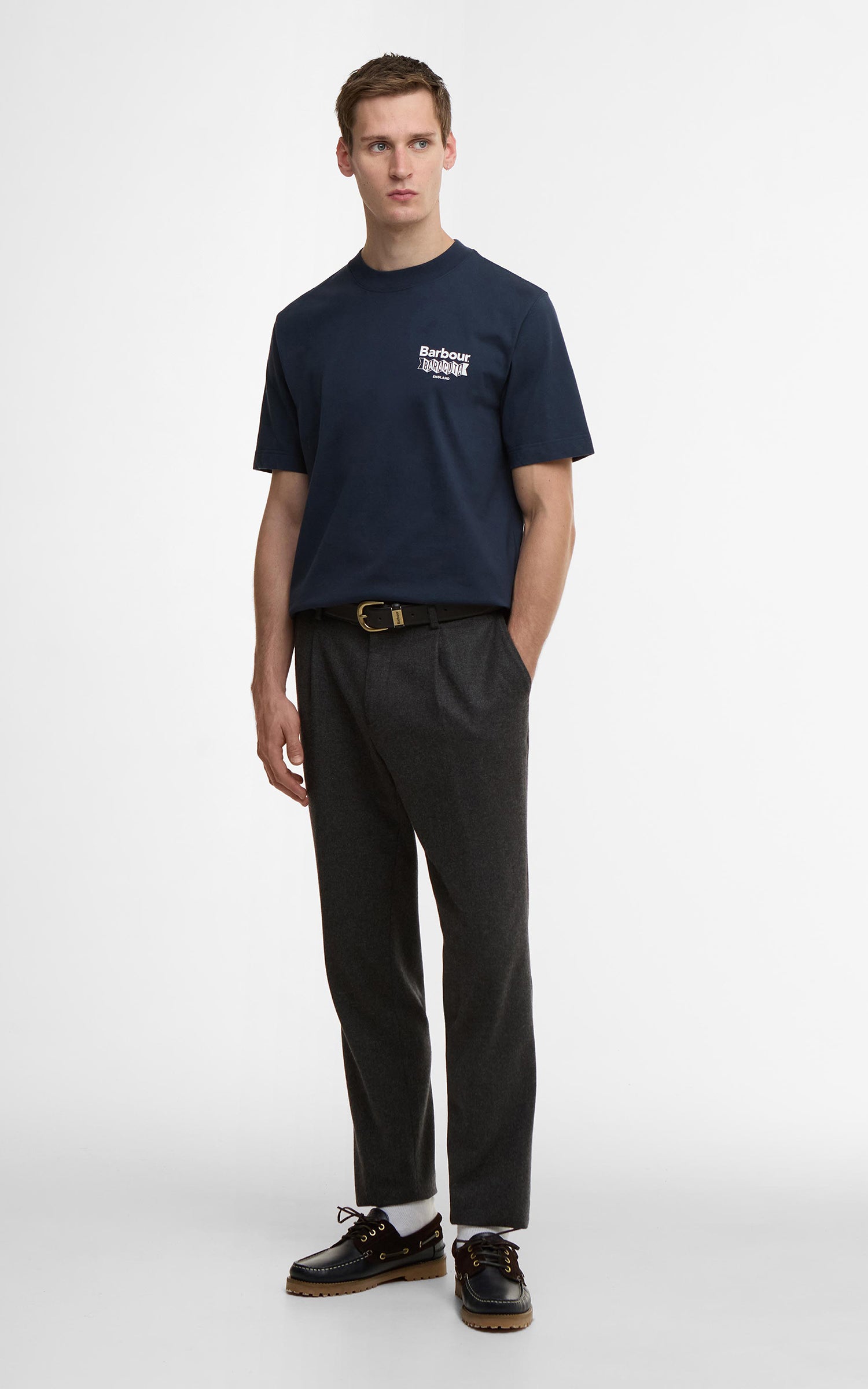 Barbour x Baracuta T-Shirt All Nighter Oversized Navy