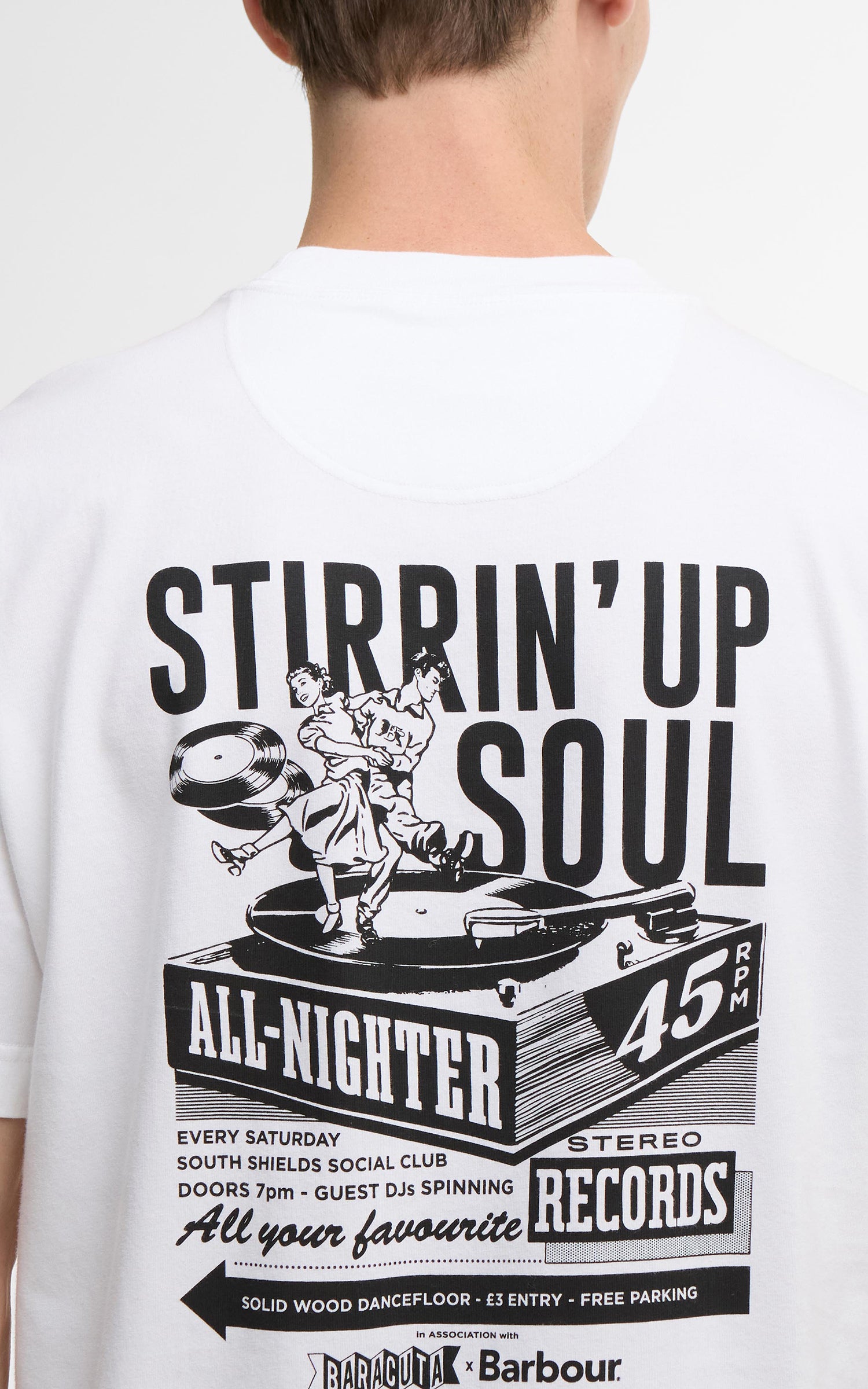 Barbour x Baracuta T-Shirt All Nighter Oversized White