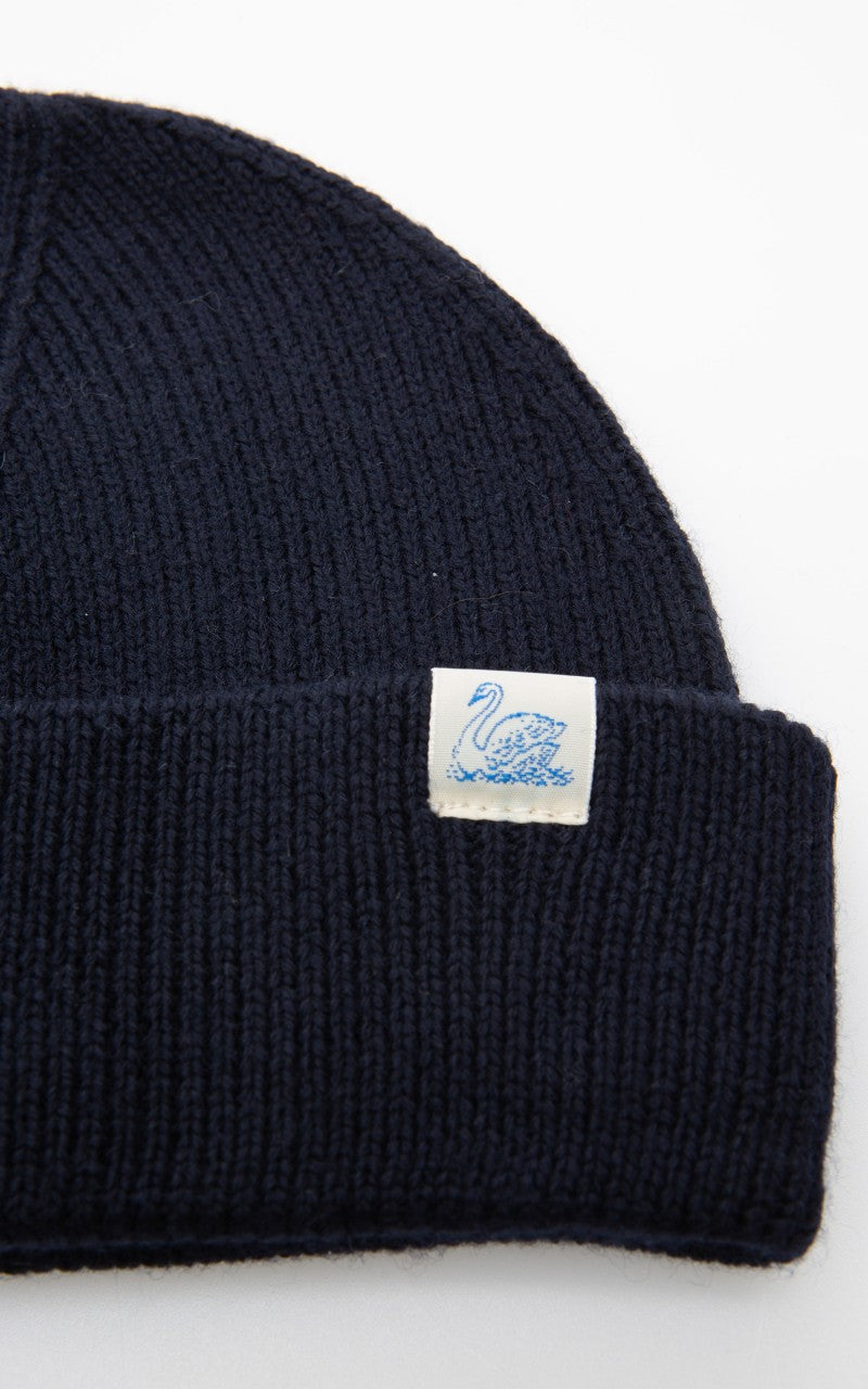 Merz b. Schwanen MWBN05 Merino Beanie Dark Navy