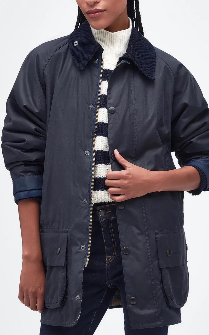 Barbour Beaufort Wax Jacket Navy