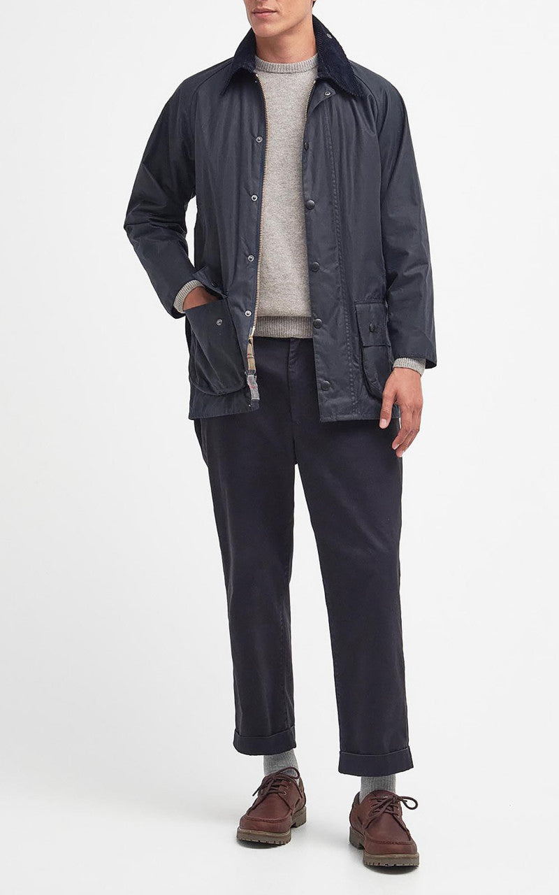 Barbour Beaufort Wax Jacket Navy