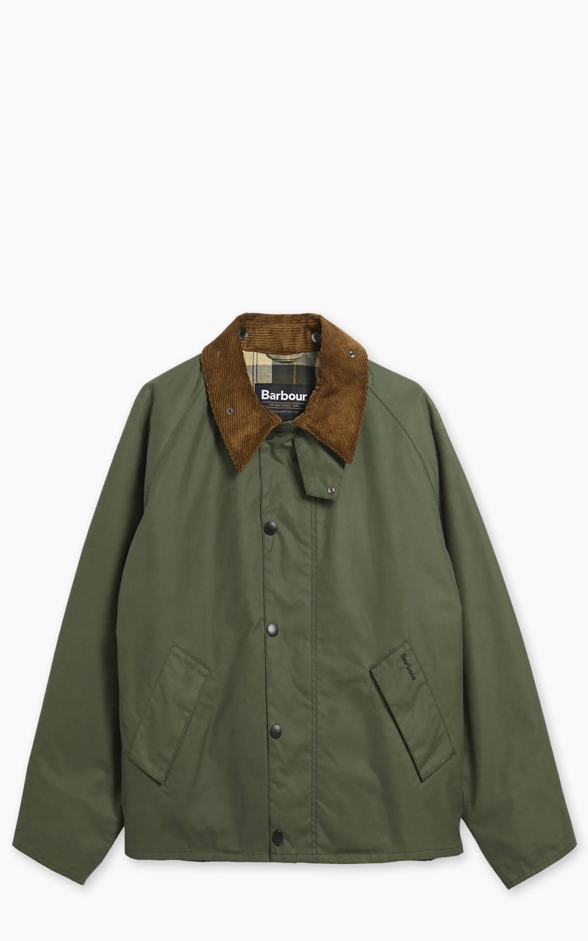 Barbour Oversized Transport Waxed Jacket Light Moss