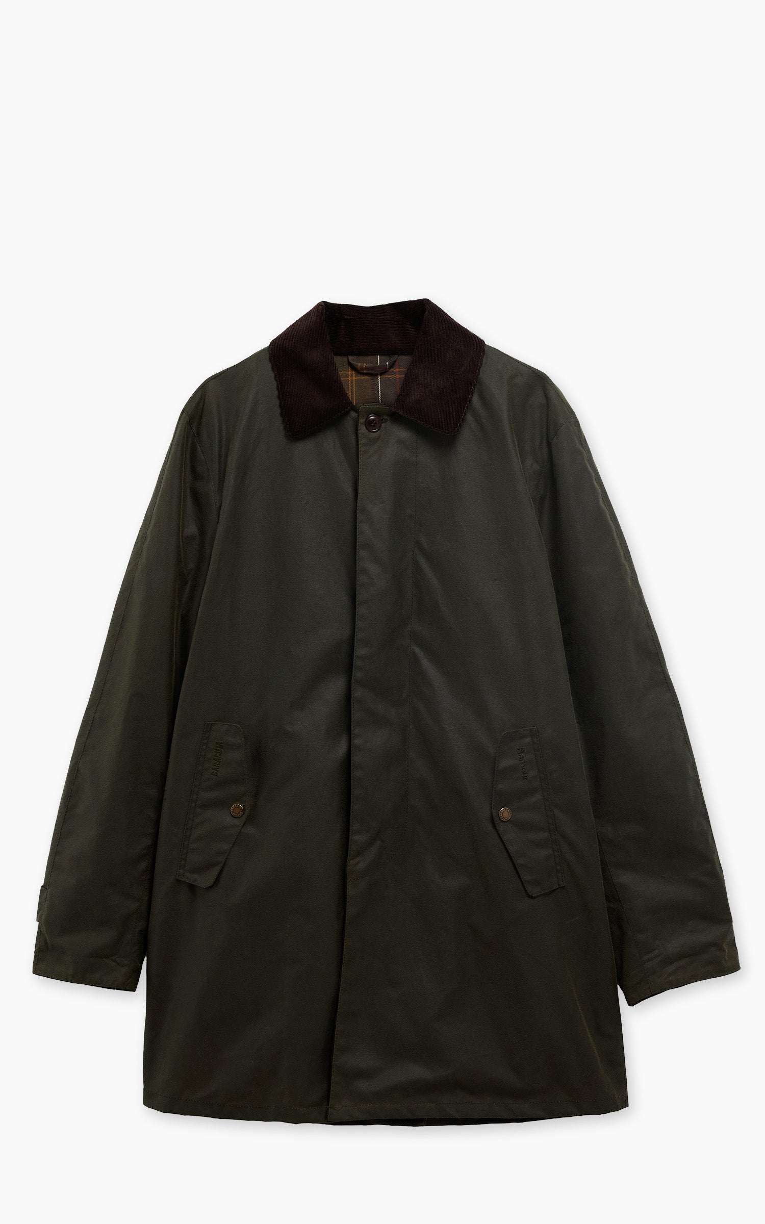 Barbour x Baracuta Car Coat Tyne Waxed Archive Olive