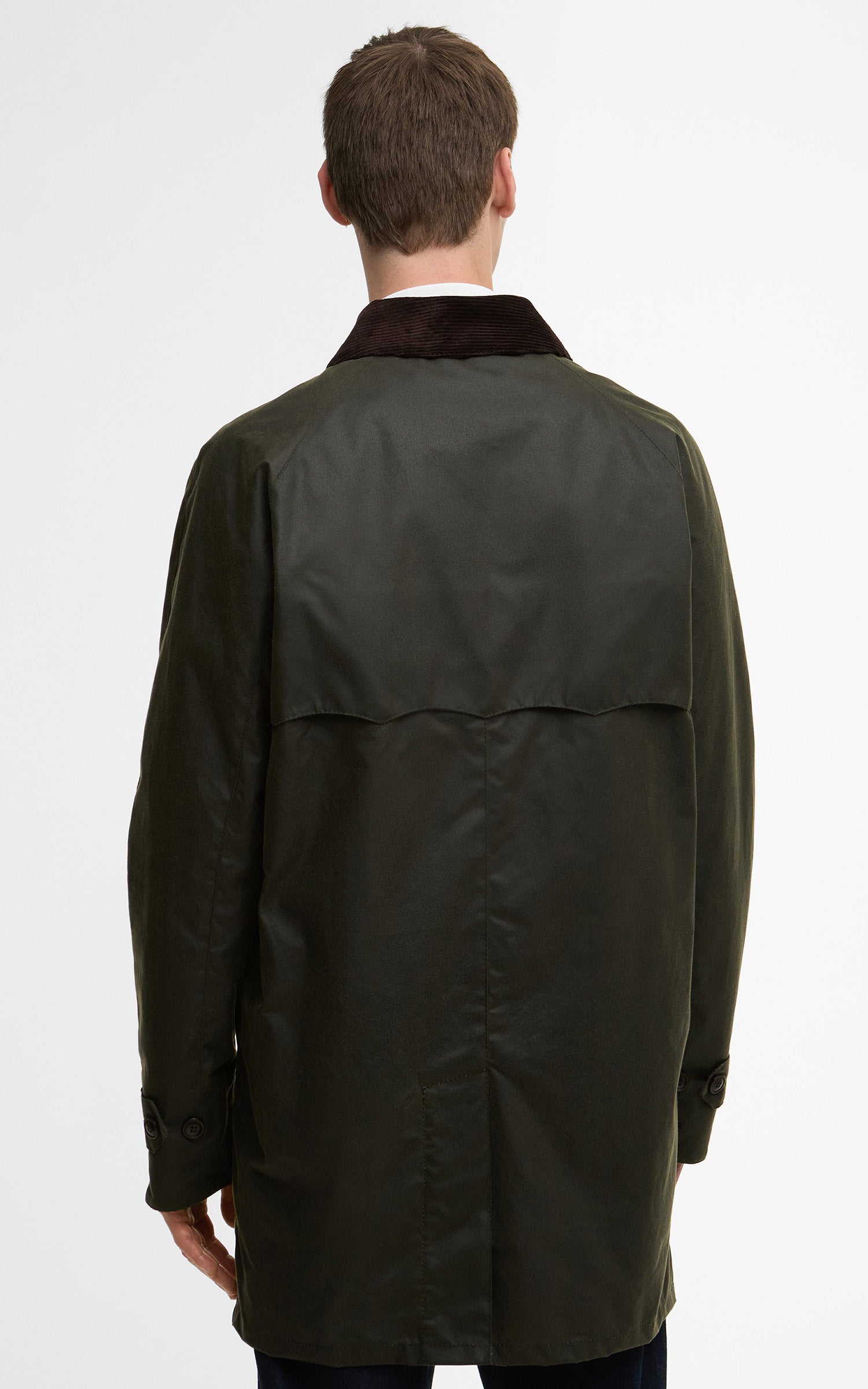 Barbour x Baracuta Car Coat Tyne Waxed Archive Olive