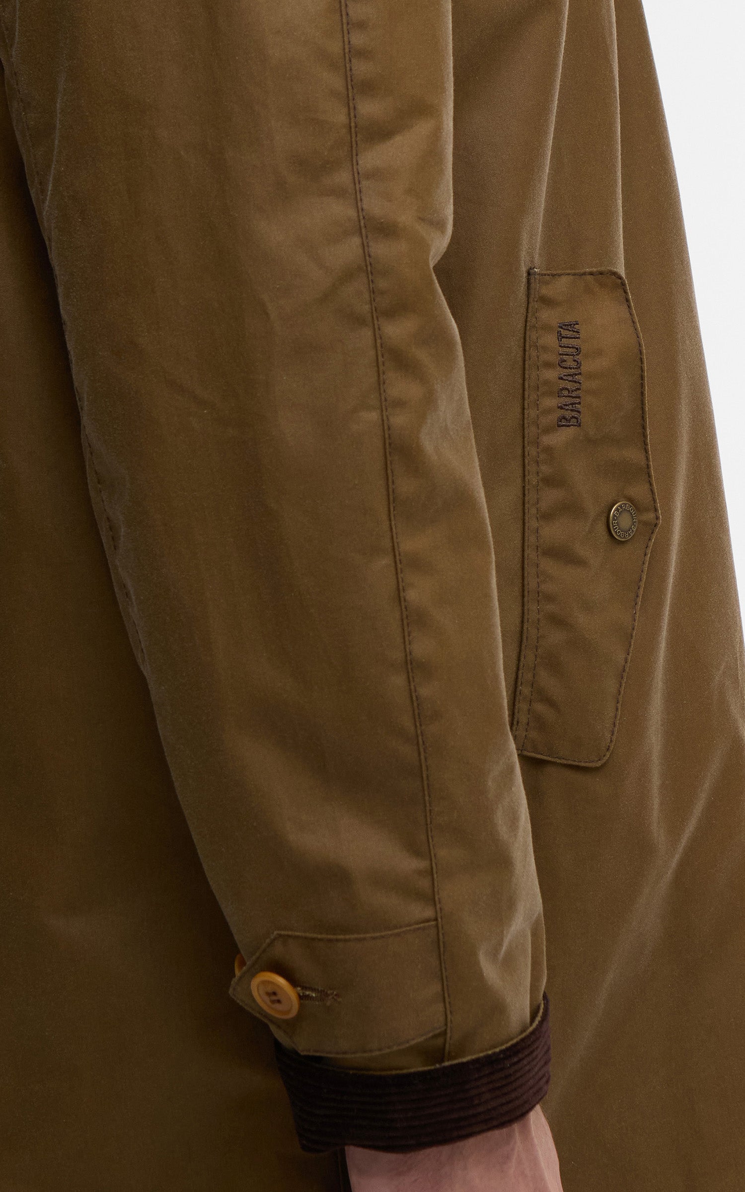 Barbour x Baracuta Car Coat Tyne Waxed Sandstone
