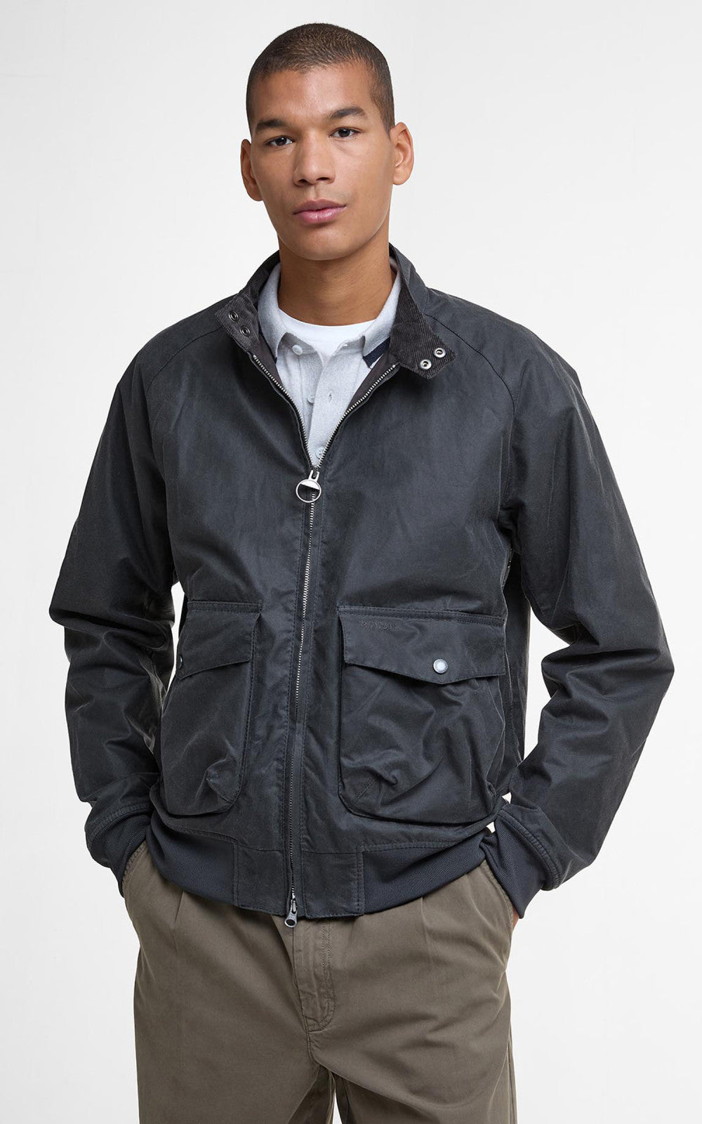 Barbour Royston Wax Jacket Grey