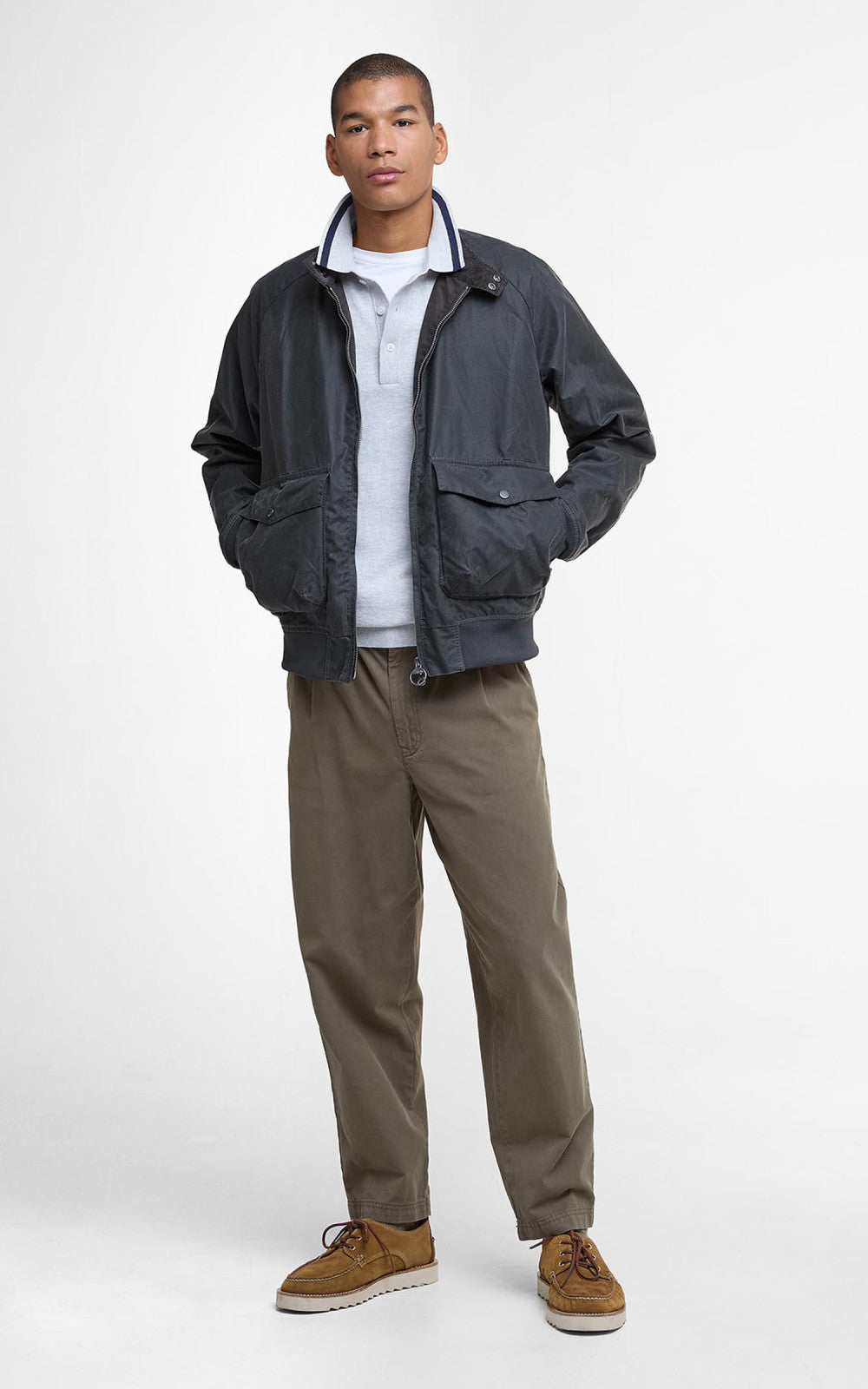 Barbour Royston Wax Jacket Grey