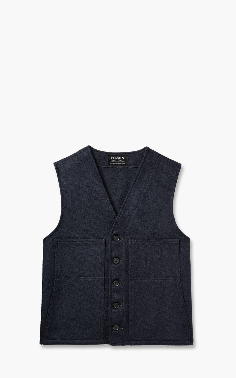 Filson Mackinaw Wool Vest Dark Navy