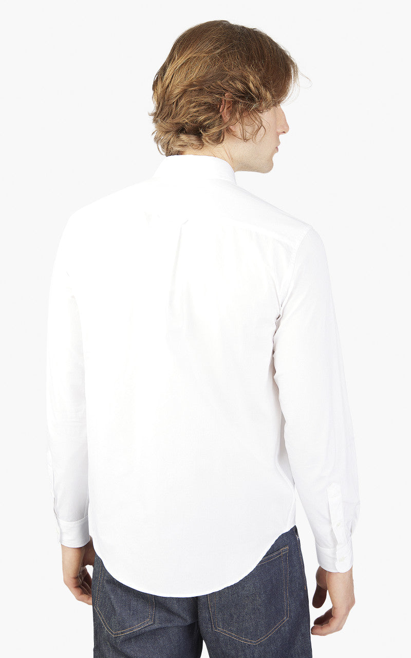 Maison Kitsuné Fox Head Embroidery Classic Shirt White