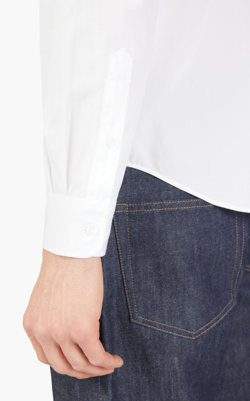 Maison Kitsuné Fox Head Embroidery Classic Shirt White