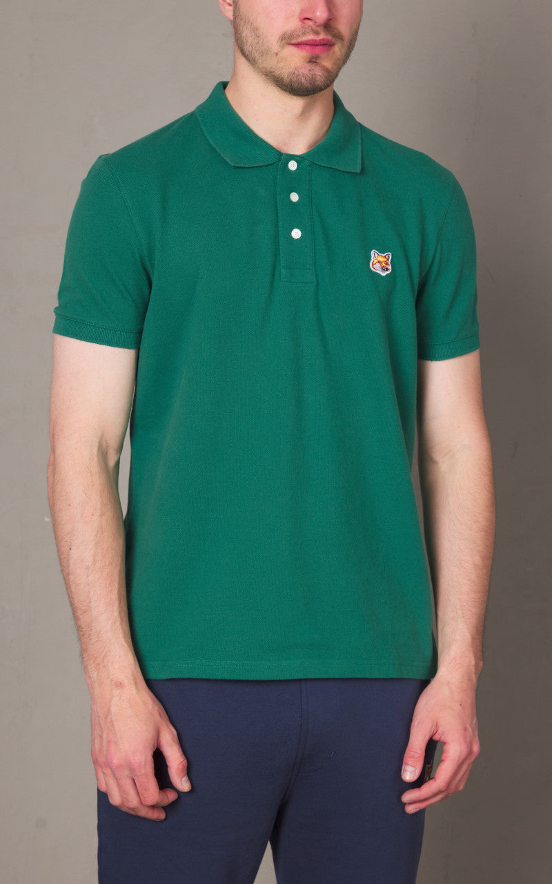 Maison Kitsuné Fox Head Patch Regular Polo Pine