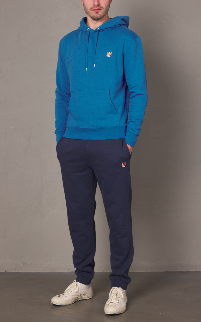 Maison Kitsuné Fox Head Patch Regular Hoodie Enamel Blue
