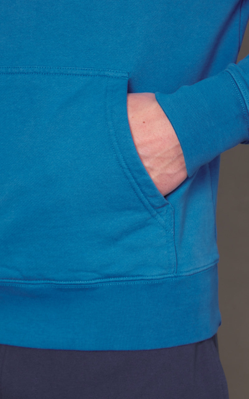 Maison Kitsuné Fox Head Patch Regular Hoodie Enamel Blue