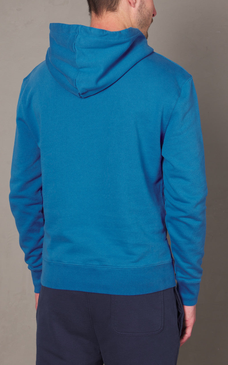 Maison Kitsuné Fox Head Patch Regular Hoodie Enamel Blue