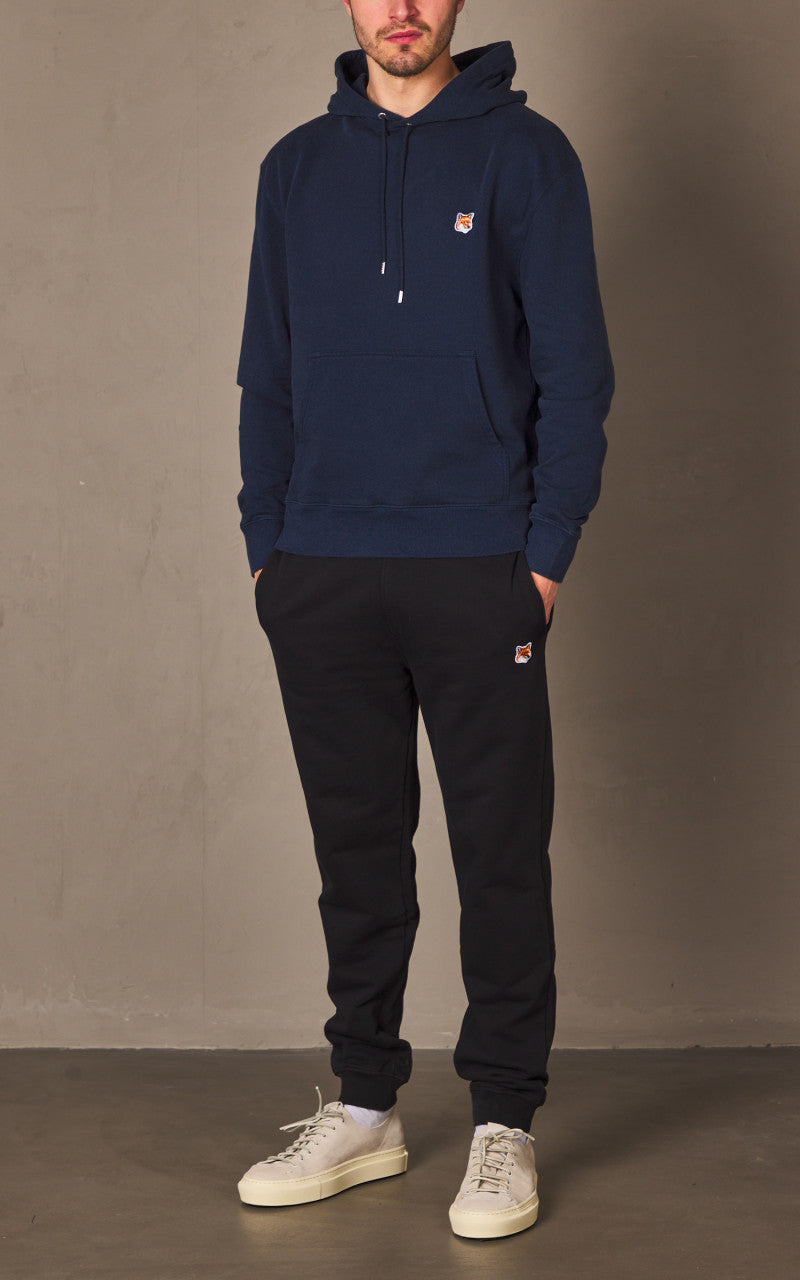 Maison Kitsuné Fox Head Patch Regular Hoodie Ink Blue