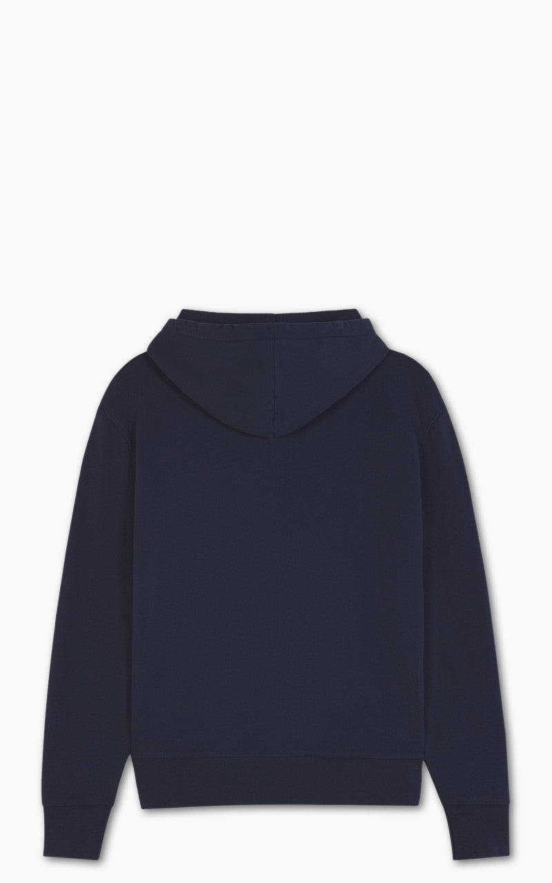 Maison Kitsuné Fox Head Patch Regular Hoodie Ink Blue