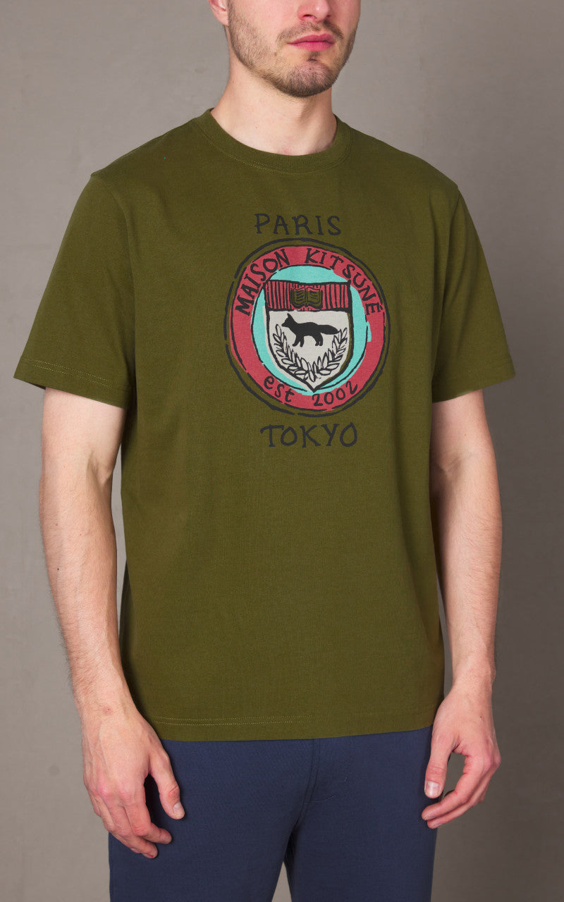 Maison Kitsuné City Coins Comfort T-Shirt Military Green