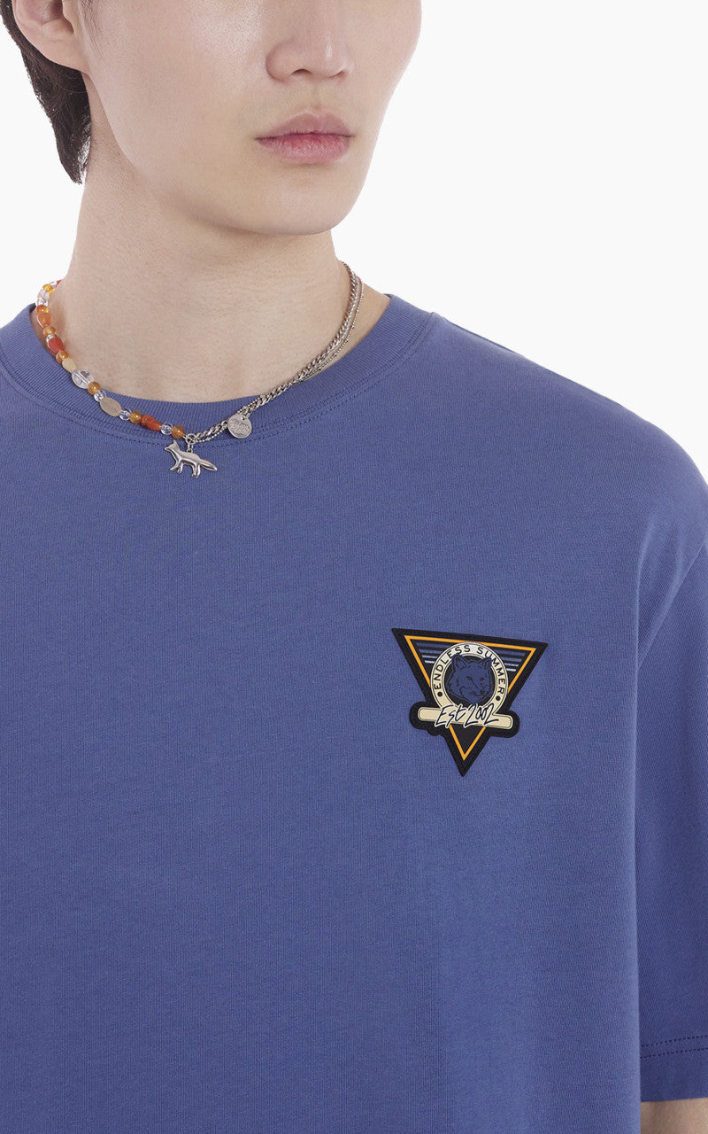 Maison Kitsuné Surf Collage Oversize T-Shirt Storm Blue
