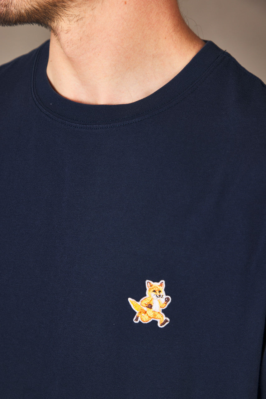 Maison Kitsuné Speedy Fox Patch Comfort T-Shirt Ink Blue
