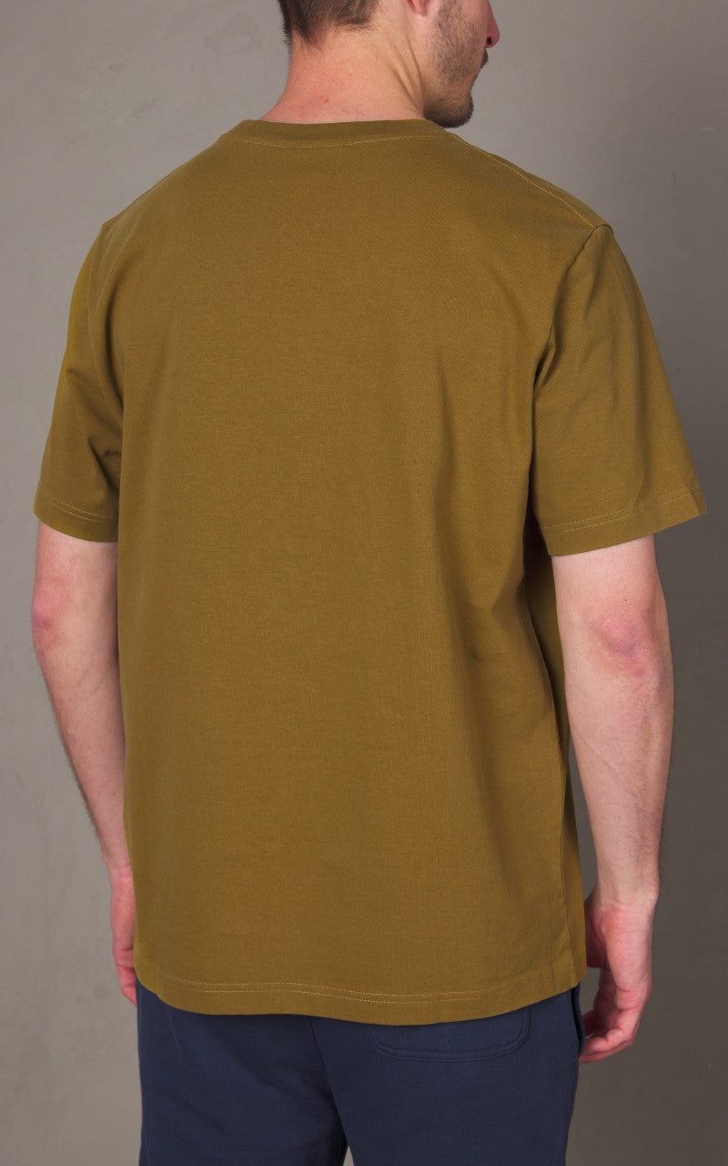 Maison Kitsuné Bold Fox Head Patch Comfort T-Shirt Khaki Green