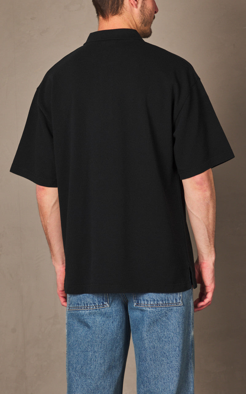 Maison Kitsuné Bold Fox Head Patch Oversize Polo Black