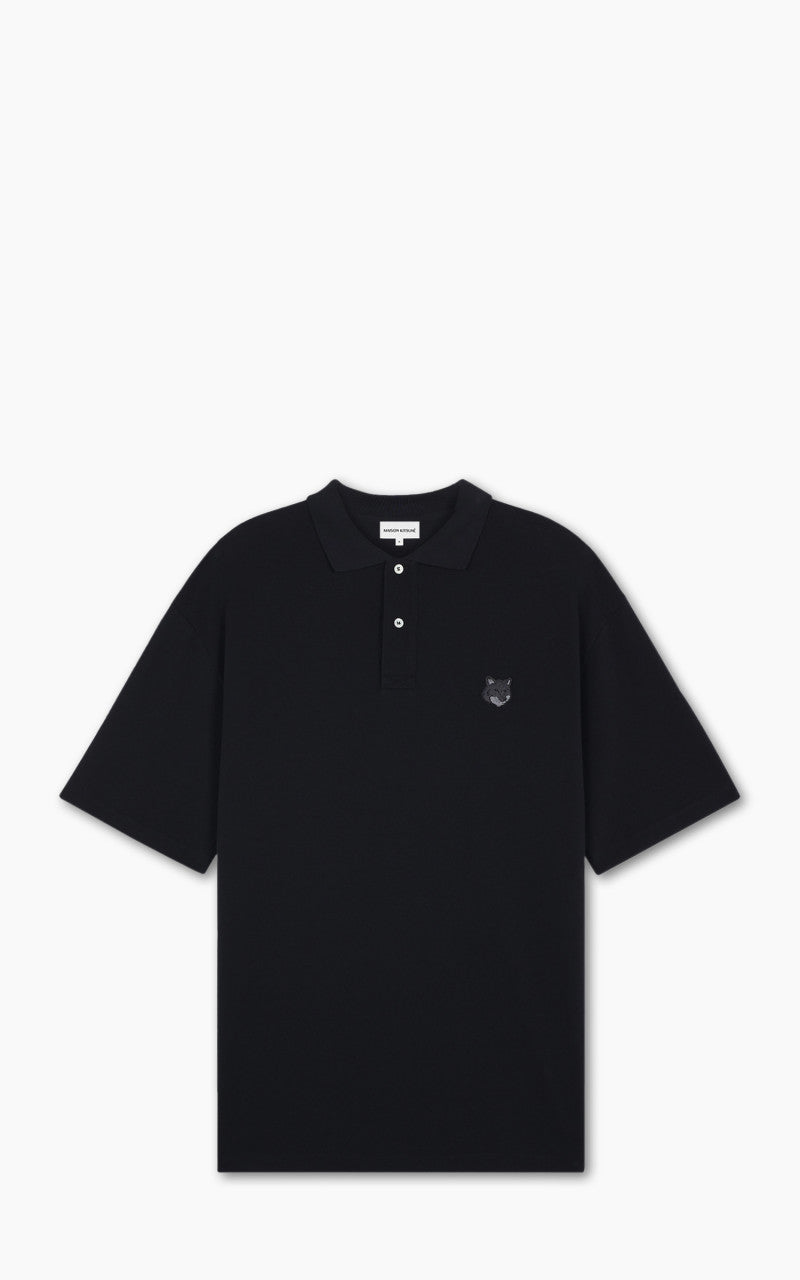 Maison Kitsuné Bold Fox Head Patch Oversize Polo Black