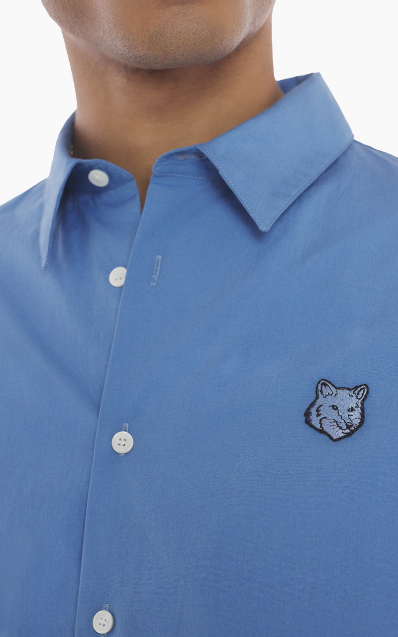 Maison Kitsuné Bold Fox Head Relaxed Shirt Drifter Blue