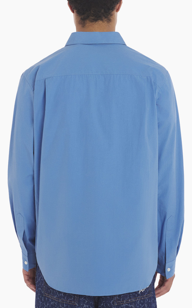 Maison Kitsuné Bold Fox Head Relaxed Shirt Drifter Blue