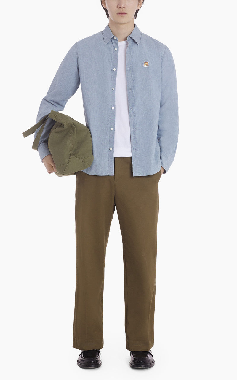 Maison Kitsuné Fox Head Classic Shirt Indigo