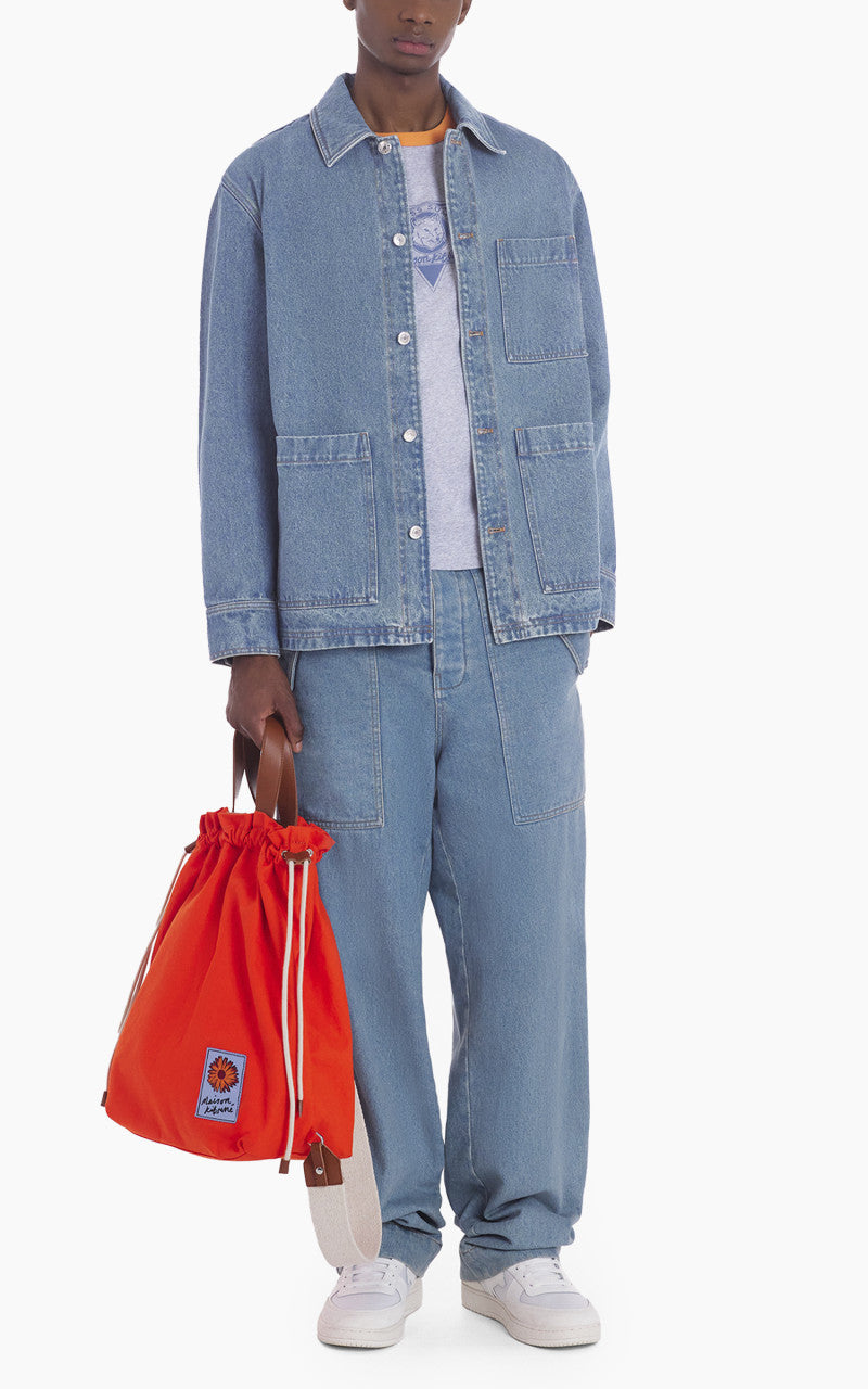 Maison Kitsuné Denim Workwear Jacket Light Stone Indigo