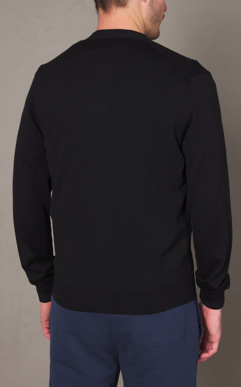 Maison Kitsuné Bold Fox Head Patch Regular Cardigan Black