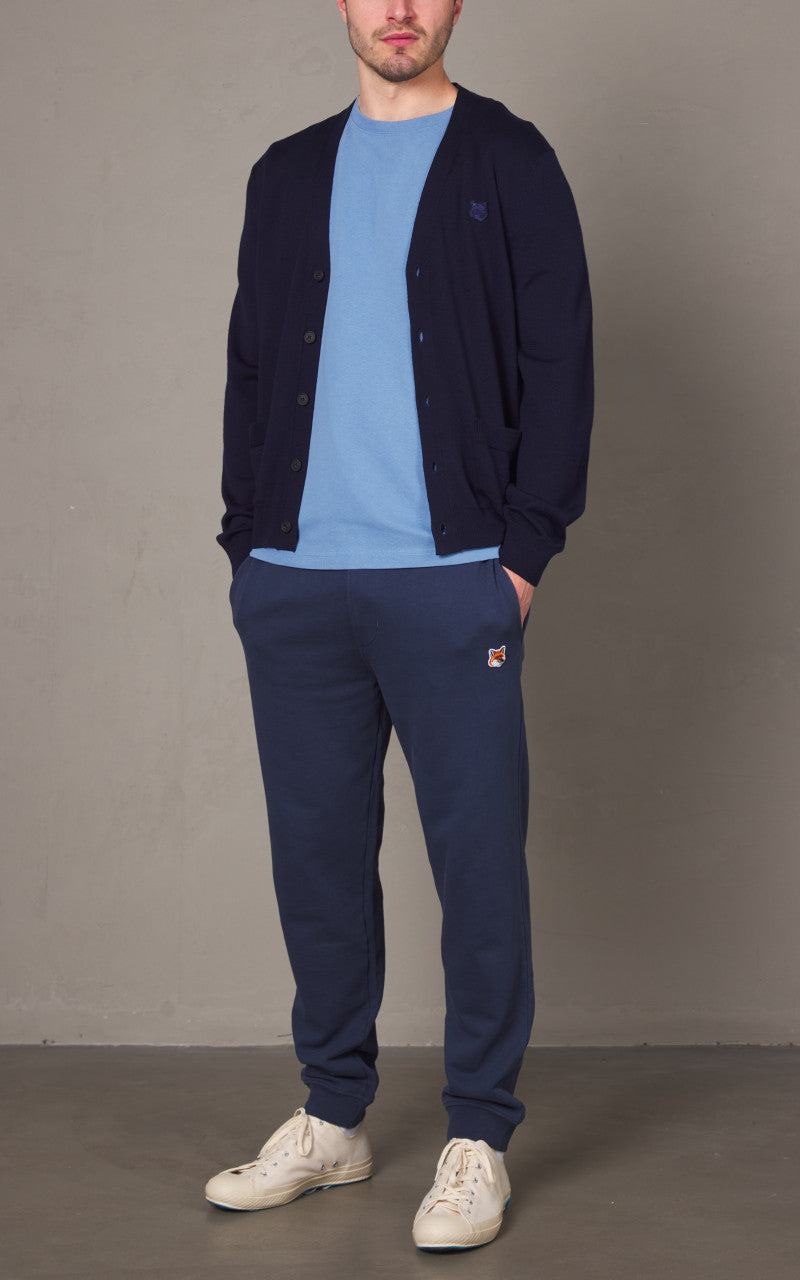 Maison Kitsuné Bold Fox Head Patch Regular Cardigan Ink Blue