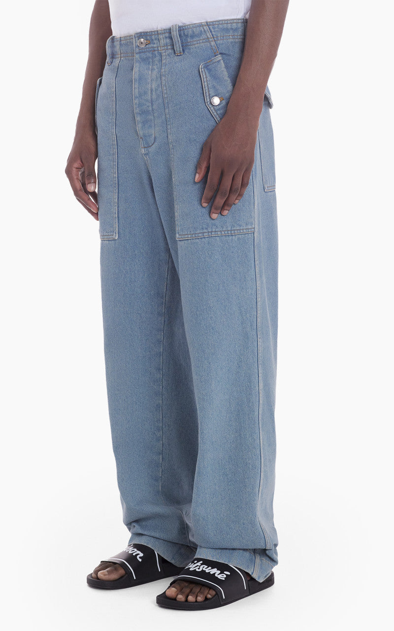 Maison Kitsuné Workwear Pants Light Stone Indigo