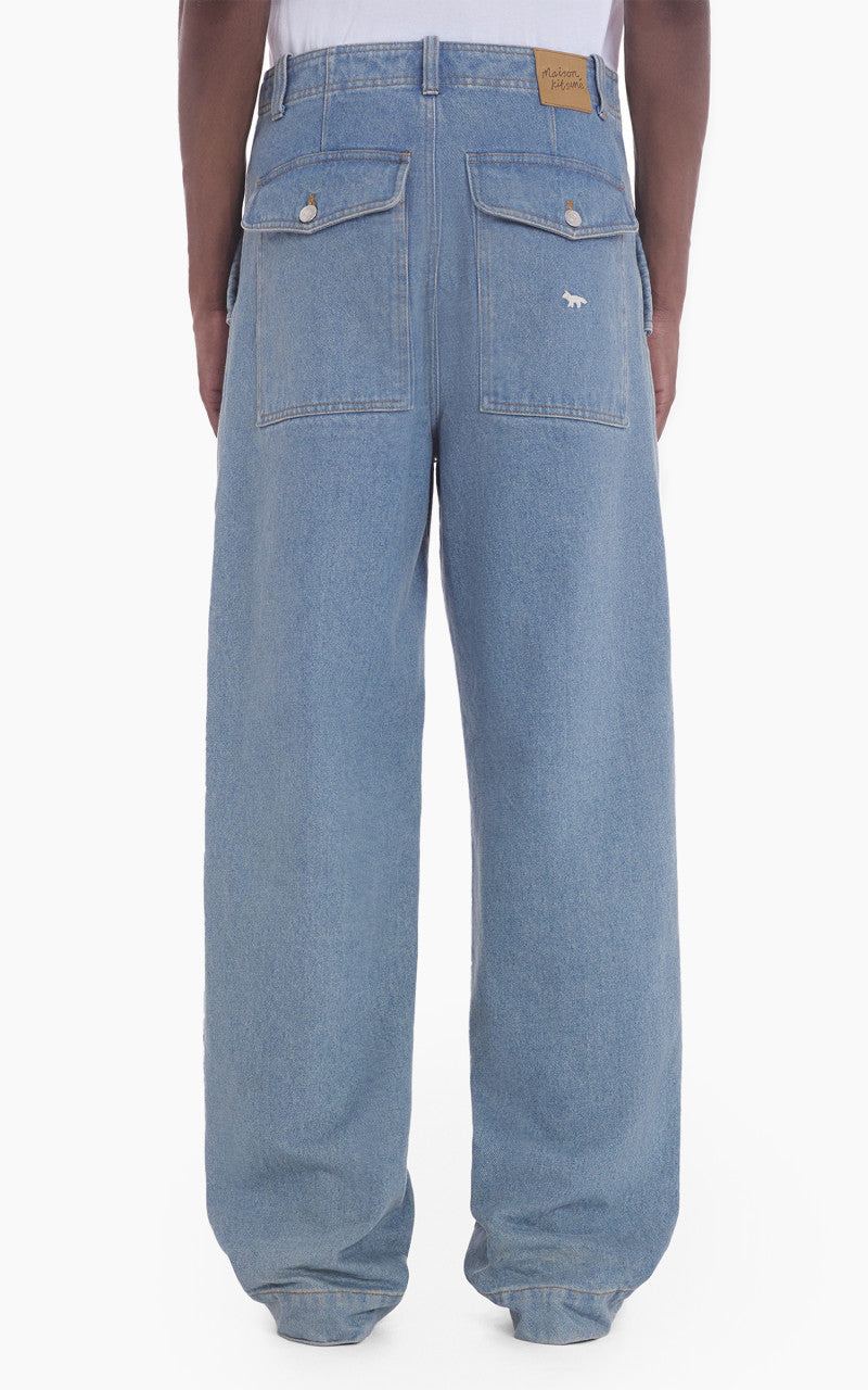 Maison Kitsuné Workwear Pants Light Stone Indigo