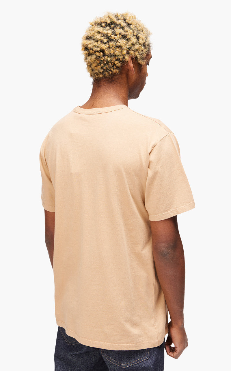 Maison Kitsuné Fox Head Patch Classic T-Shirt Beige