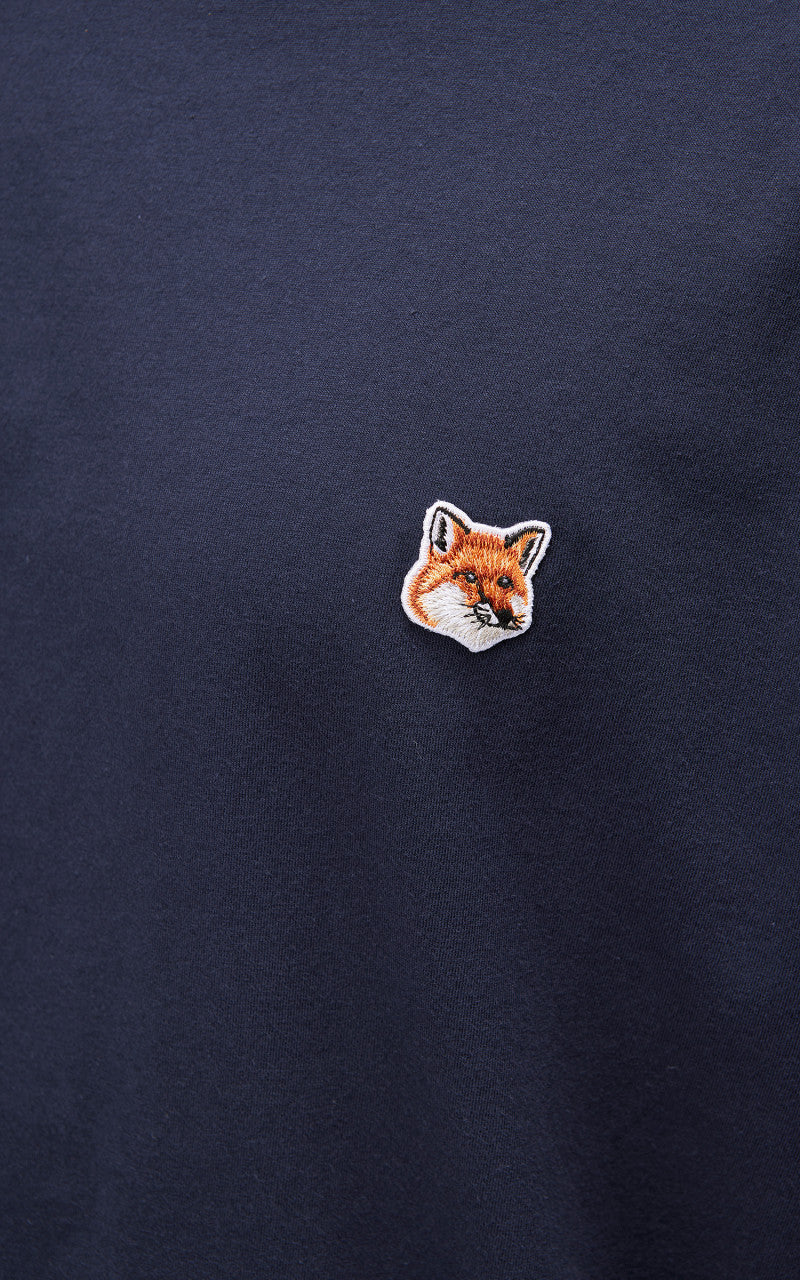 Maison Kitsuné Fox Head Patch Regular Long-Sleeved T-Shirt Navy