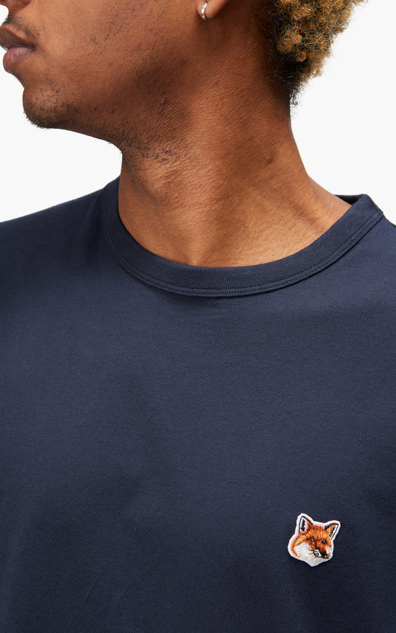 Maison Kitsuné Fox Head Patch Regular Long-Sleeved T-Shirt Navy