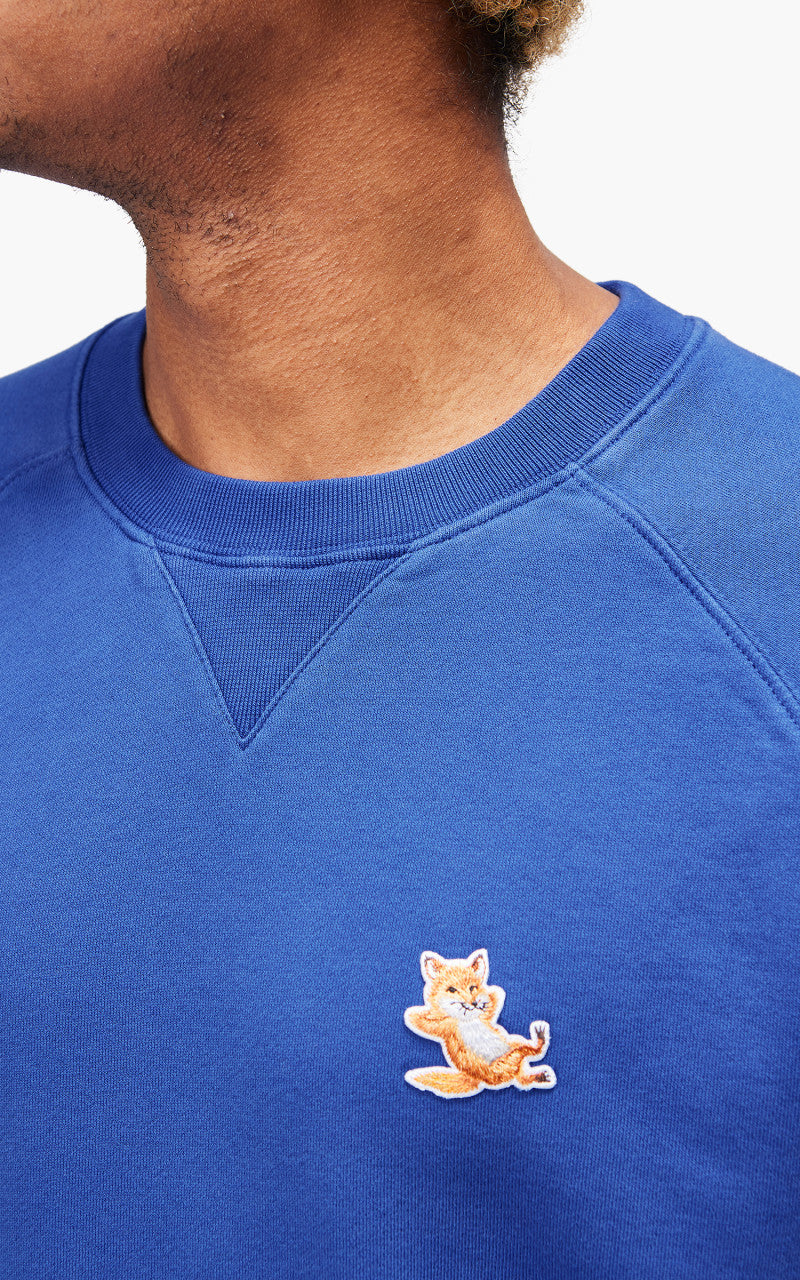 Maison Kitsuné Chillax Fox Patch Classic Sweatshirt Deep Blue