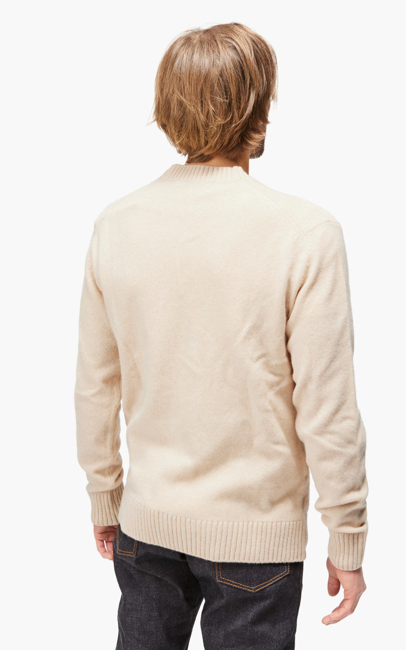 Maison Kitsuné Baby Fox Patch Cosy Cardigan Beige