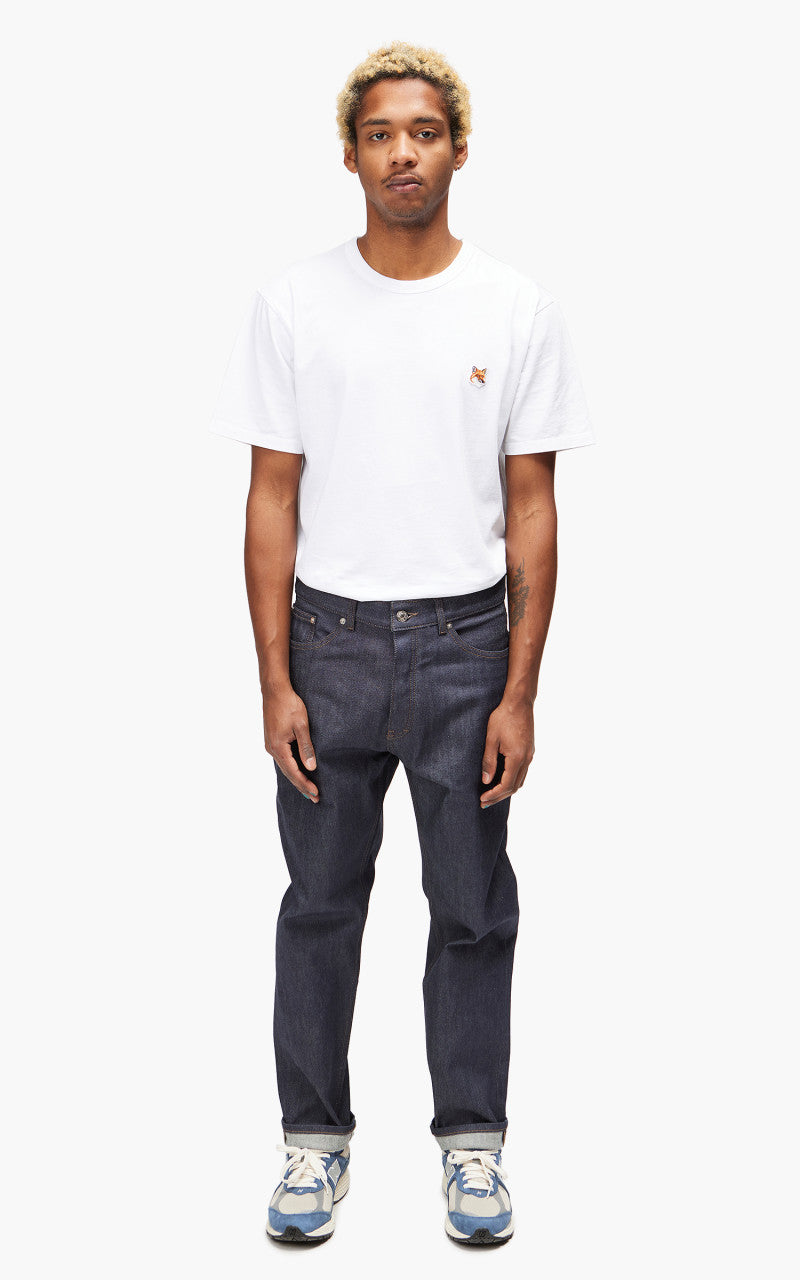 Maison Kitsuné Tapered Fit Jeans Unwashed Indigo