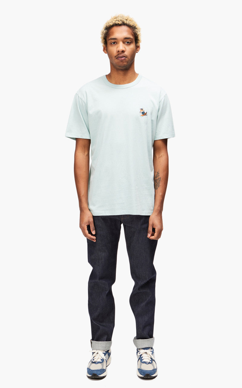 Maison Kitsuné Dressed Fox Patch Classic T-Shirt Blue Haze