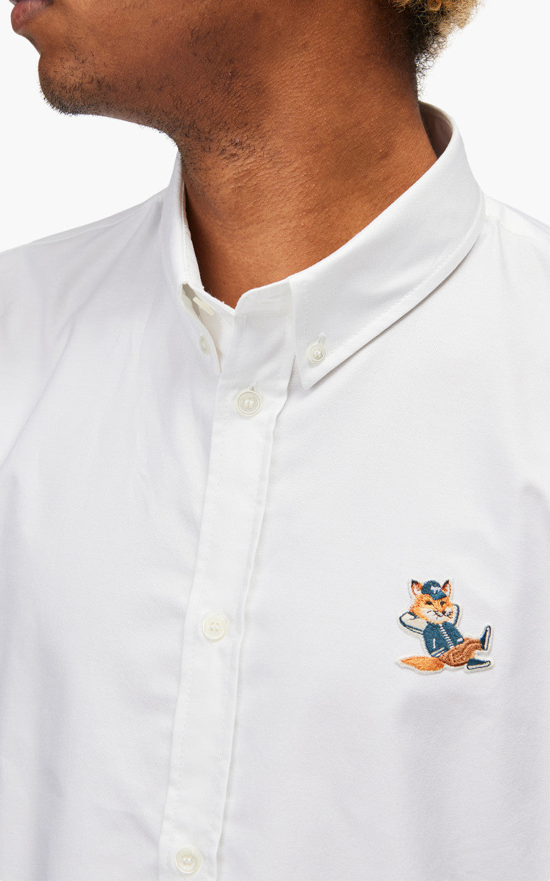 Maison Kitsuné Dressed Fox Patch Relaxed Shirt White