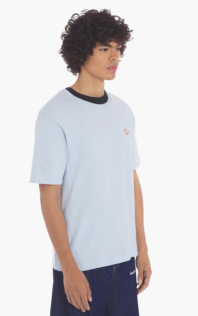 Maison Kitsuné Chillax Fox Patch Regular T-Shirt Sky Blue