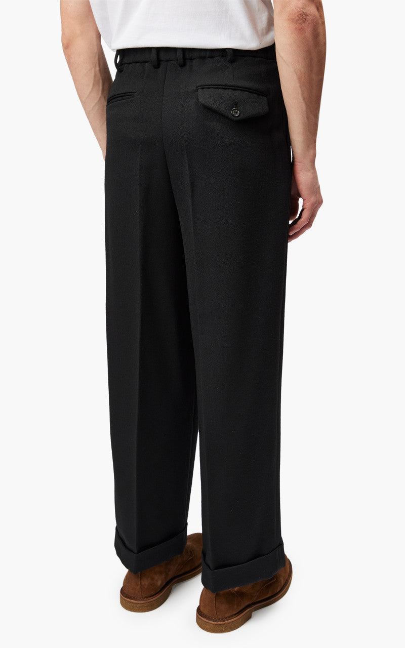 Markaware Pleated Wide Trousers Black