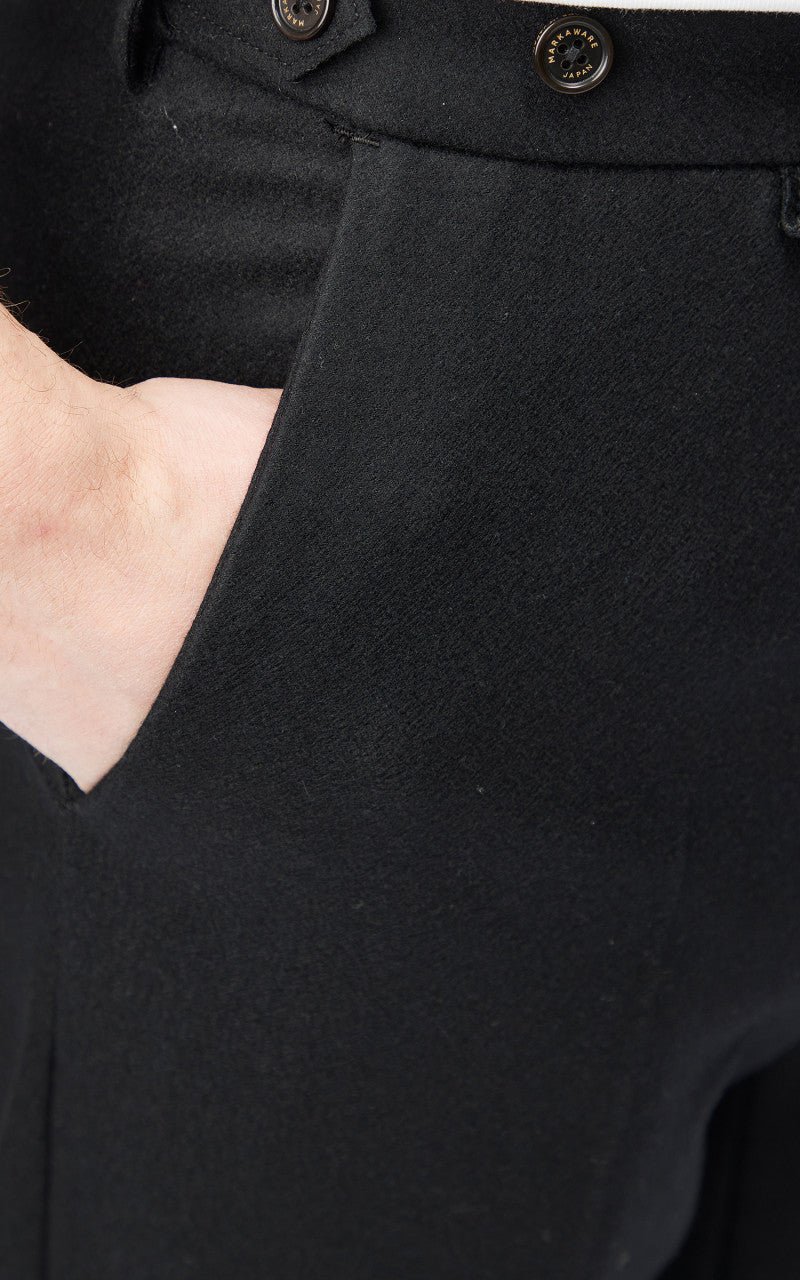 Markaware Flat Tapered Trousers Black