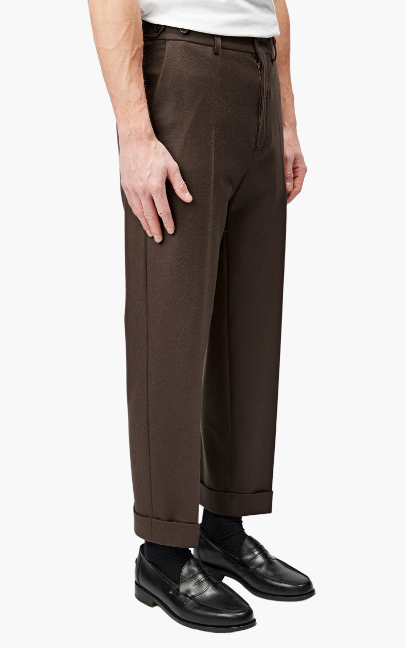 Markaware Flat Tapered Trousers Brown