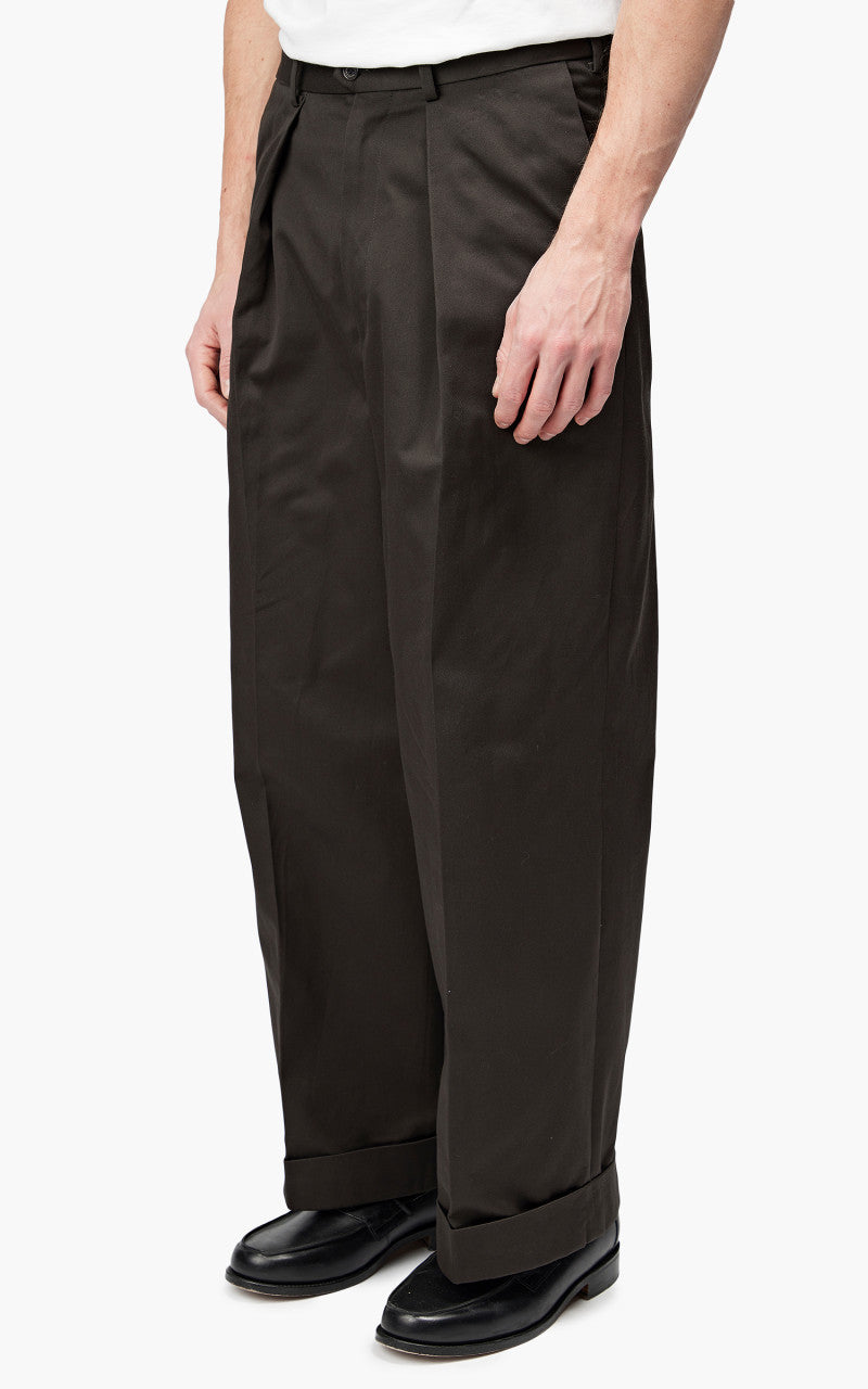 Markaware Pleated Wide Trousers Charcoal