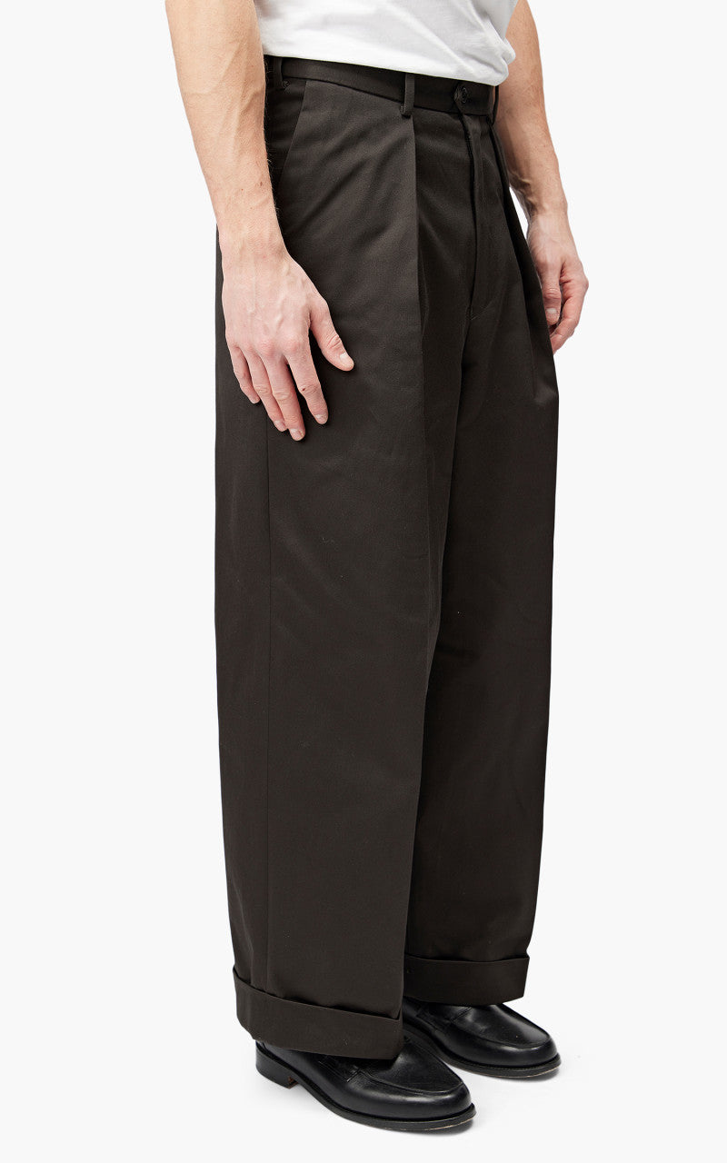 Markaware Pleated Wide Trousers Charcoal