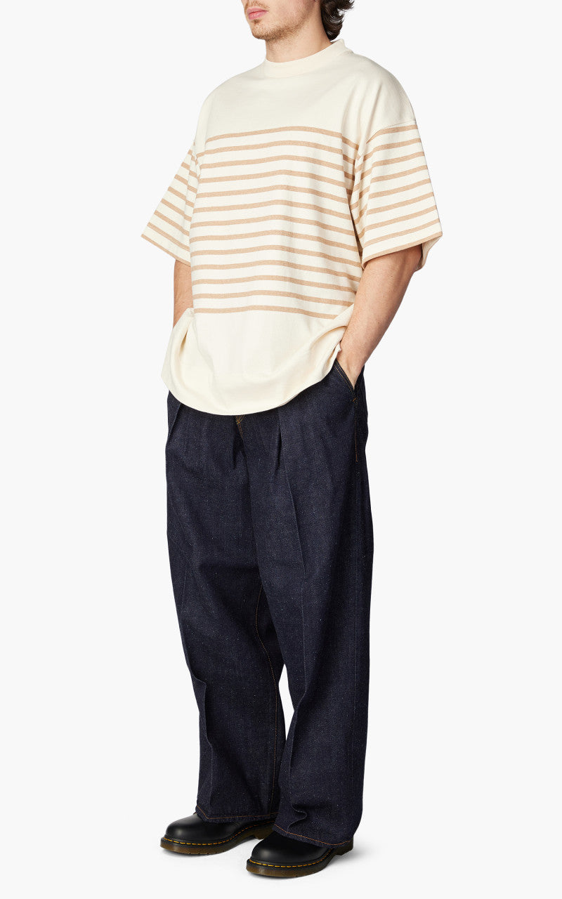 Markaware Pleated Wide Denim Indigo
